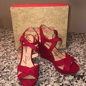 American Rag Rachel Wedges- Red